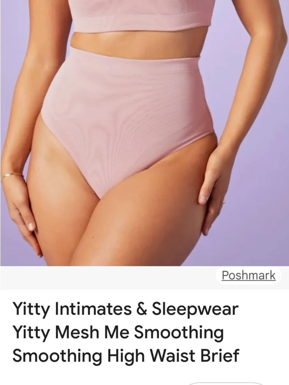 YITTY High-Waist Mesh Brief in Blush 3X